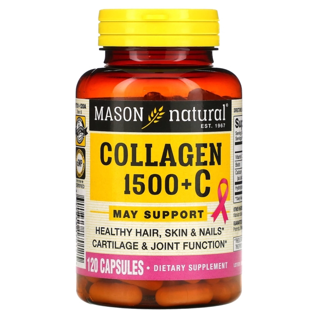 Mason Natural, kollagen 1500 mg vitamin C bilan, 120 kapsula (17012)