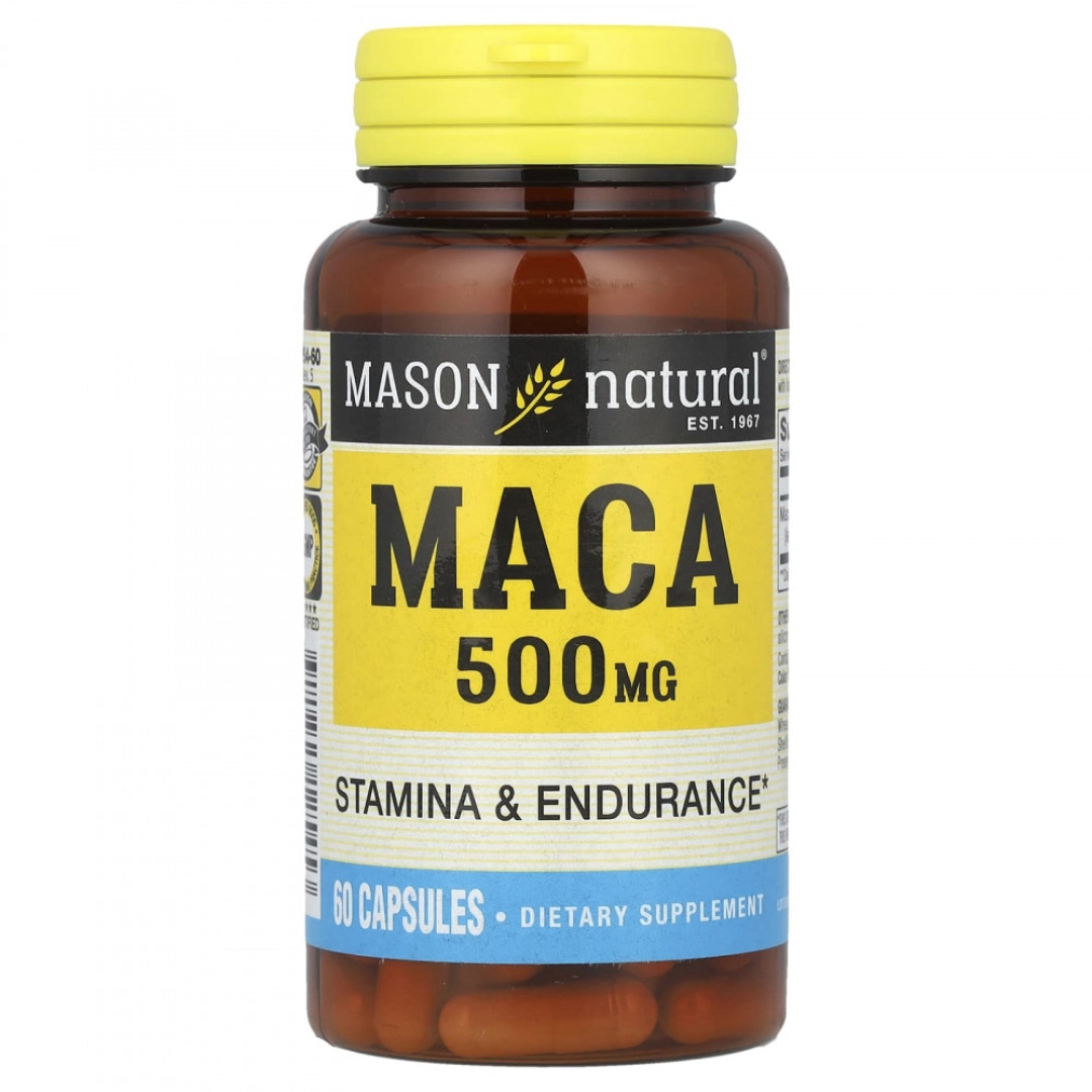 Mason Natural, Maka, 500 mg, 60 dona kapsula (12545)
