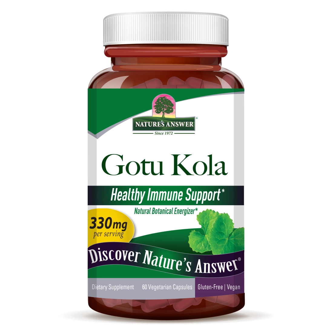 Nature's Answer Gotu Kola Standartlashtirilgan 60 ta vegetarian kapsula (16393)