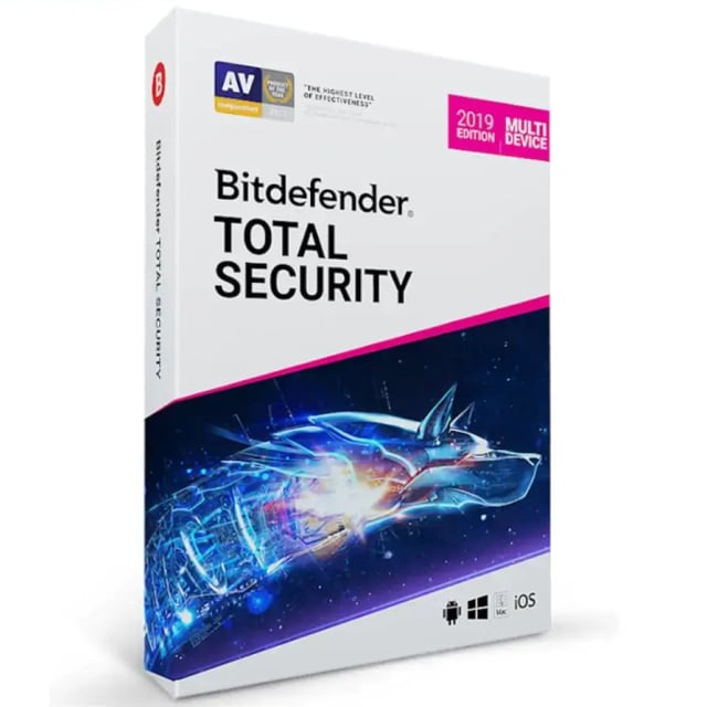 Bitdefender Total Security 1 yilga 5ta kompyuterga zararli dasturlardan himoya qilish va murakkab hujumlarga qarshi mustaqil sinovlar uchun litsenziya