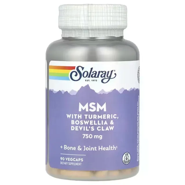 Solaray MSM, 750 mg, 90 vegeterian kapsula (00862)