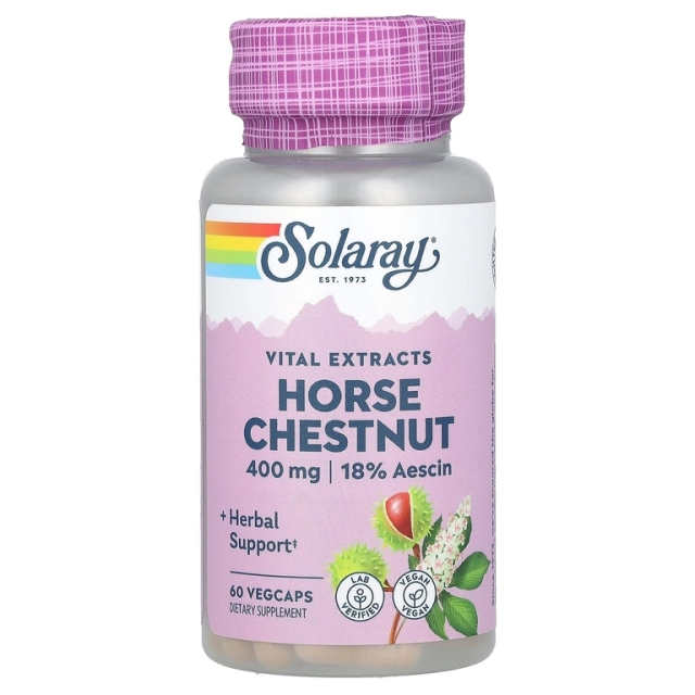 ​​​​​​​Solaray Vital Extracts Ot kashtan 400 mg, 60 o‘simlik kapsulalari (03666)