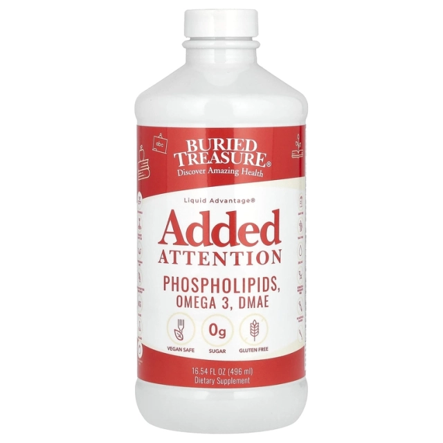 Buried Treasure Liquid Advantage, Liquid Supplement for Focus and Attention, 496 ml (16.54 fl oz) (45676)