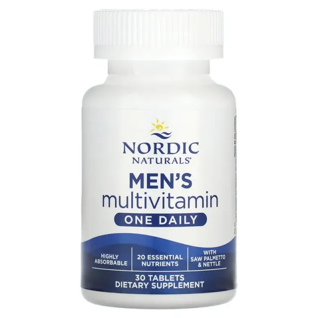 Erkaklar uchun multivitaminlar Nordic Naturals Men's Multivitamin One Daily, 30 tabletka (01554)