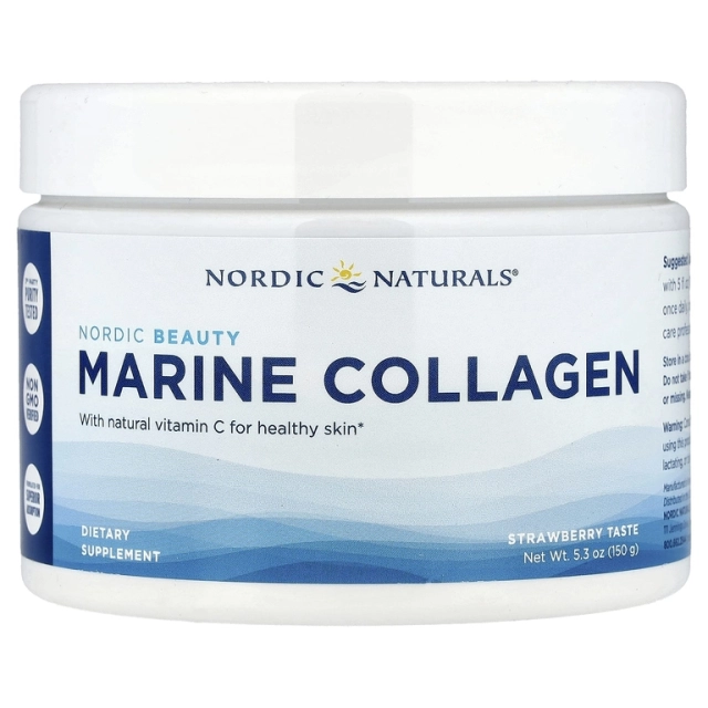 Nordic Naturals, Nordic Beauty, dengiz kollageni C vitamini bilan, qulupnay, 150 g (01664)