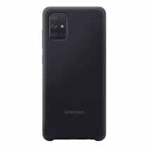 Чехол Silicone cover для Samsung Galaxy A71, черный