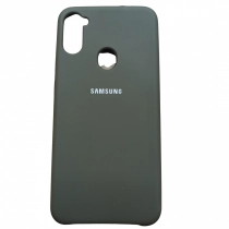 Чехол Silicone cover для Samsung Galaxy A11, оливковый
