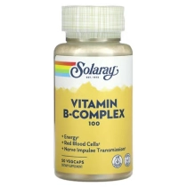 Solaray, Комплекс витаминов группы B 100, 50 растительных капсул VegCaps (04300) ▷ купить в ASAXIY: цены, характеристики, отзывы