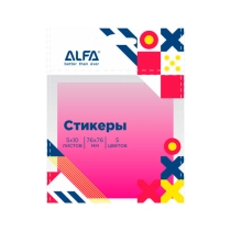 Alfa 1SN002, 76*76mm neon, 5*10 varaq yopishqoq eslatma stiker ▷ ASAXIYdan xarid qilish: narxlar, xususiyatlar, izohlar