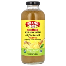 Bragg Organik Olmali Sirka Refreshers, Prebiotik, Zanjabil, Limon, Asal, 473 ml (05116) ▷ ASAXIYdan xarid qilish: narxlar, xususiyatlar, izohlar