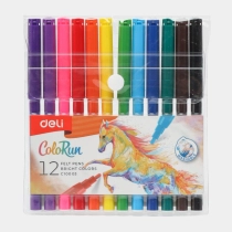 Flomasterlar Deli "Color Run" 12 ta rangli ▷ ASAXIYdan xarid qilish: narxlar, xususiyatlar, izohlar