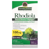 Nature's Answer, Rhodiola, 100 mg, 60 vegetarian kapsula (16426) ▷ ASAXIYdan xarid qilish: narxlar, xususiyatlar, izohlar