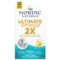 Nordic Naturals Ultimate Omega 2X Омега-3, лимон, 60 капсул (02150) ▷ купить в ASAXIY: цены, характеристики, отзывы